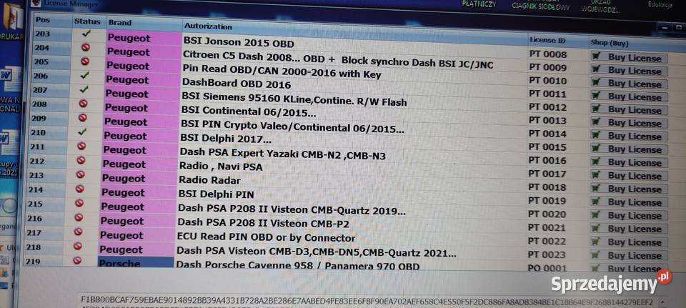 Programator Interfejs SMOK UHDS kabel OBD mazowieckie Wołomin