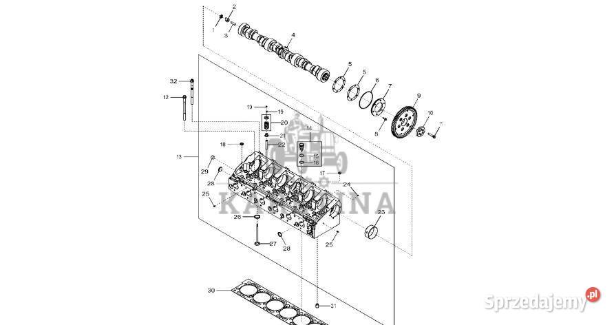 John Deere 9470RX Bieg R529655 Silnik Pozostałe Jastrzębniki