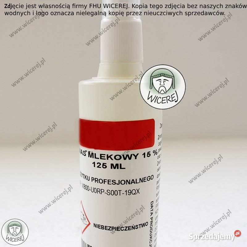 Kwas mlekowy 15 125ml w SPRAYU Gotowy do użycia Pozostałe