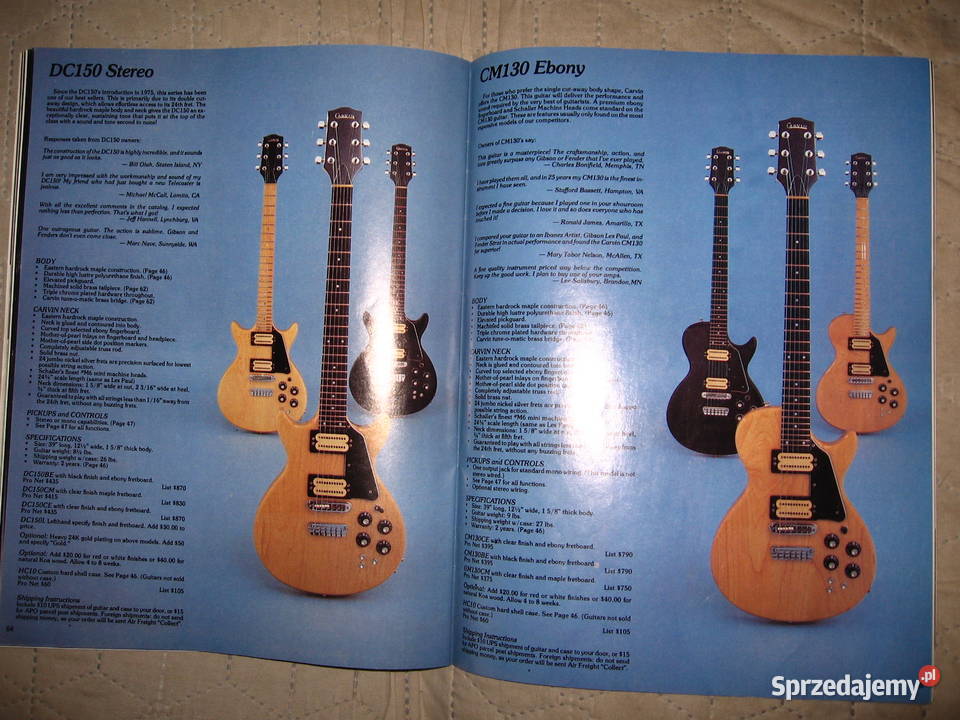 Carvin 1982 Catalog katalog gitar wzmacniaczy