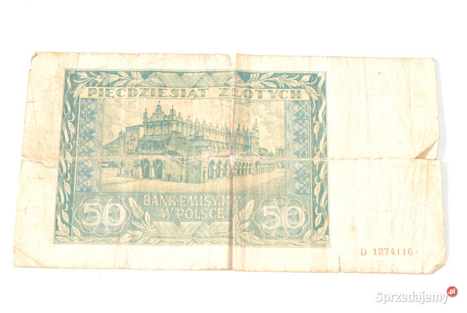 Stary banknot 50 złotych Polskich 1941 antyk Antyki śląskie Cieszyn sprzedam