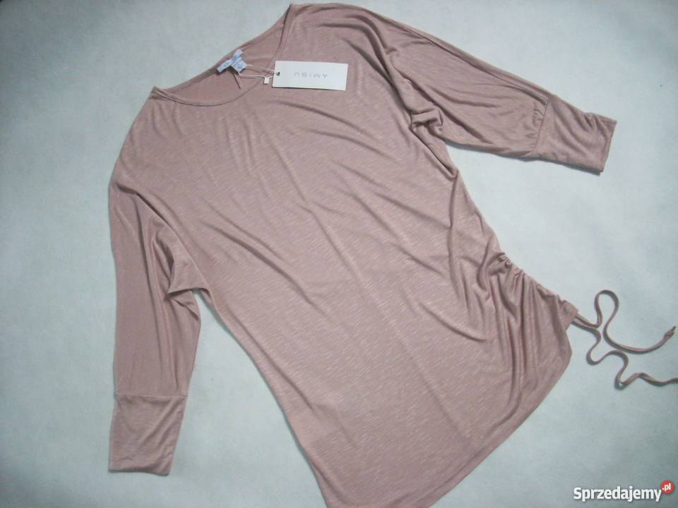 MISU Urocza bluzka Marszczona na Boku NOWA 36 38 3/4
