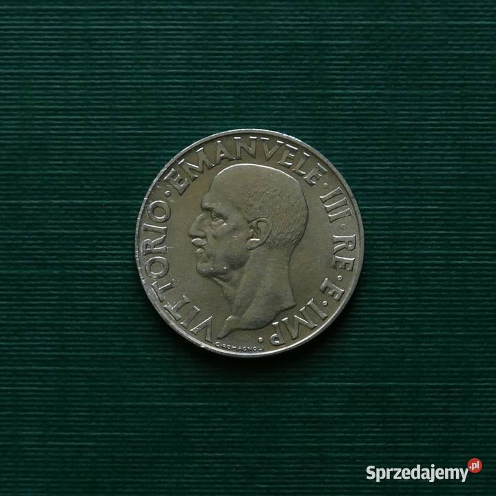 WŁOCHY 1 lir 1940r Magnetyczna Numizmatyka