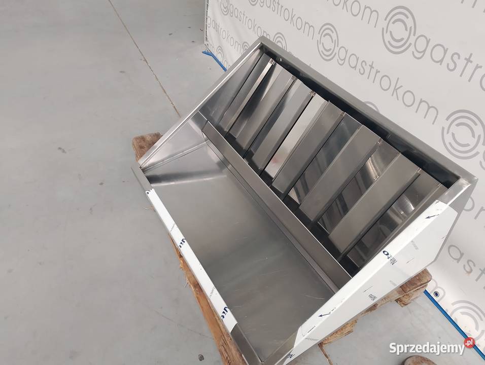 Okap przyścienny skośny 120x70x40 z łapaczami Wrocław sprzedam