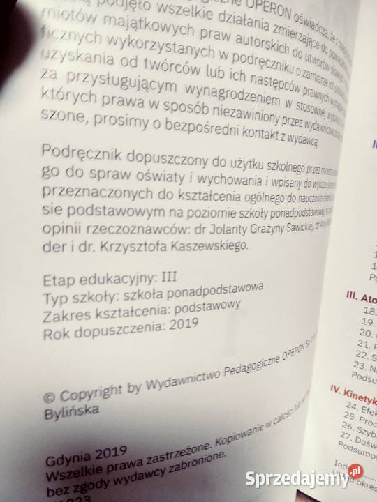 Chemia Operon podręcznik podstawa Warszawa