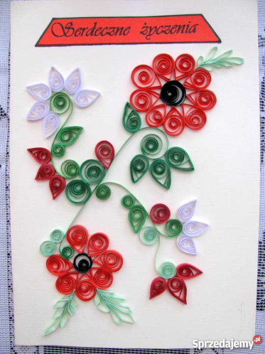 KARTKI IMIENINOWE RĘCZNIE ROBIONE METODĄ Kielce