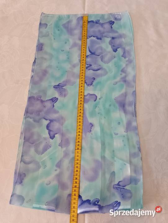 SZALIK błękitny z połyskującym wzorem lekki Uniseks Moda i Styl wielkopolskie Oborniki