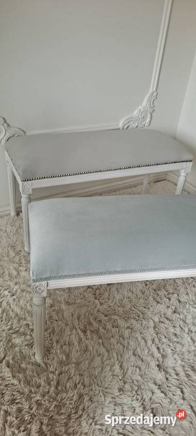 Stylowa średnia pufa Medalion Prowansja Shabby sprzedam