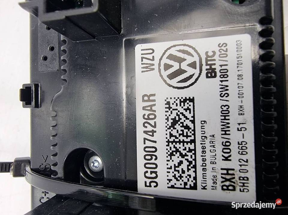 PANEL KLIMATYZACJI VOLKSWAGEN GOLF VII kujawsko-pomorskie Lipno