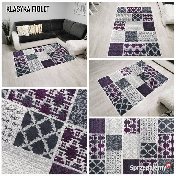 DYWAN 140X200 IDEA KLASYKA FIOLET GĘSTY WŁOS Białystok