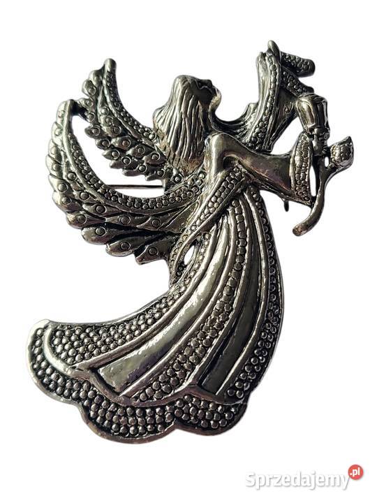 VINTAGE BROSZKA ANIOŁ RADOŚCI STYL GOTYCKI Broszki śląskie Częstochowa