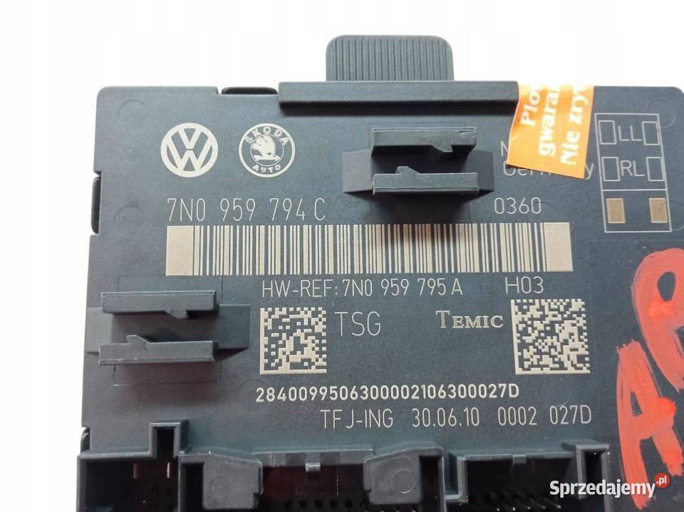 MODUŁ DRZWI PRAWY TYŁ 7N0959794C Volkswagen