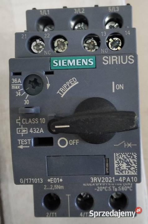 Wyłączniki silnikowe Eaton 32A Siemens 3036A małopolskie sprzedam