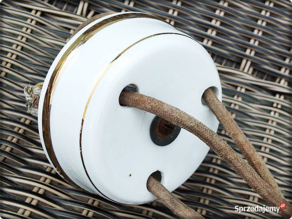 Stary Porcelanowy kompletny Obciążnik Lampy Antyki lubuskie Żary