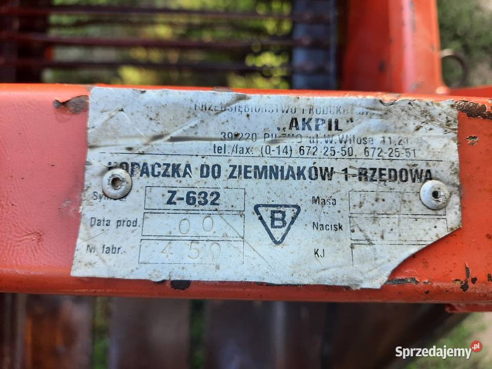 Kopaczka jednorzędowa Akpil małopolskie Bucze
