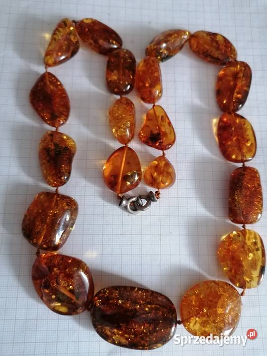 Naszyjnik Bursztyn bałtycki 87gram srebrne podlaskie Białystok