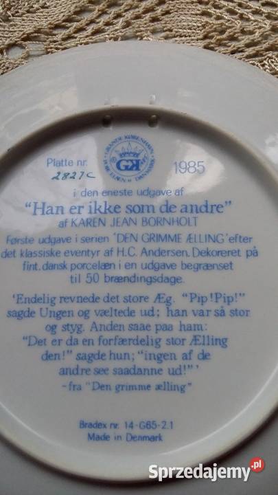 talerz ozdobny BRADEX Grande Kopenhavn Brzydkie Gdańsk