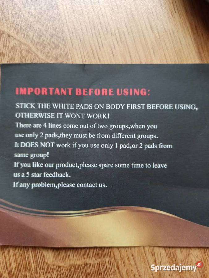 Elektryczny masażer pulsacyjny elektrody Białystok