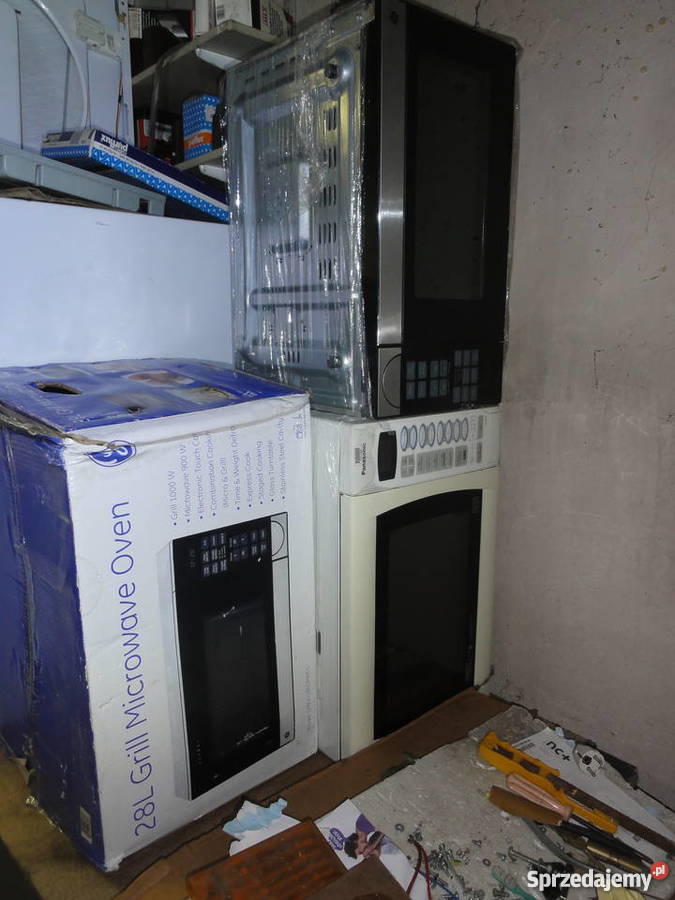 duża mikrofala 28 litrów GE inox piano black Warszawa