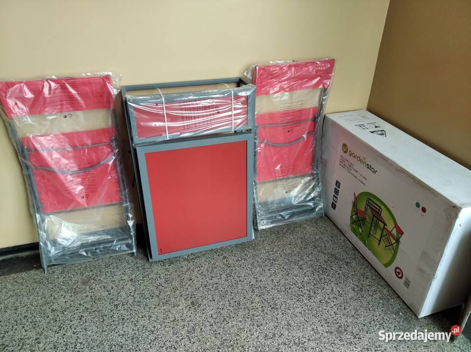 NAJTANIEJ Zestaw Meble Balkonowe Stół Dwa Meble ogrodowe