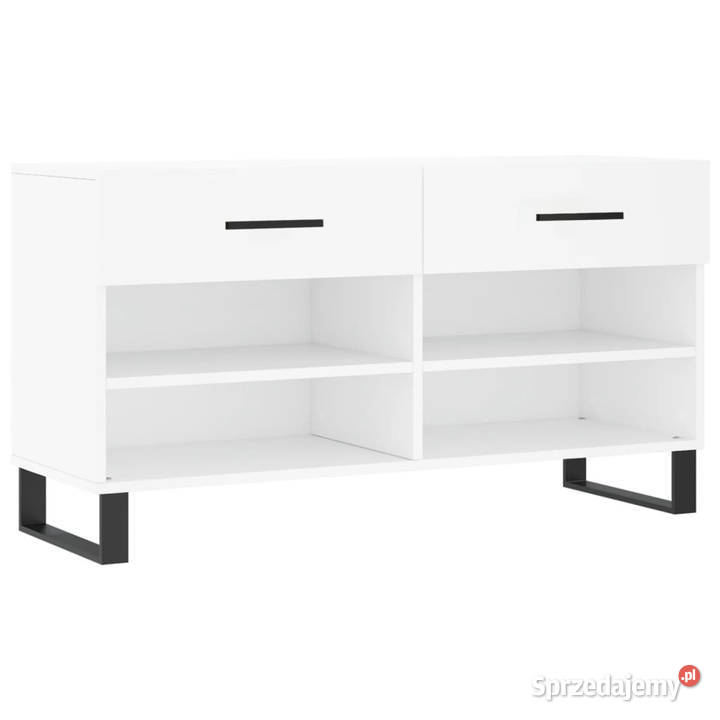 Ławka z miejscem na buty biała 102x35x55 Warszawa