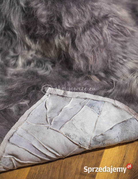 Narzuta ze skóry owczej islandzkiej szara bryza Szaflary
