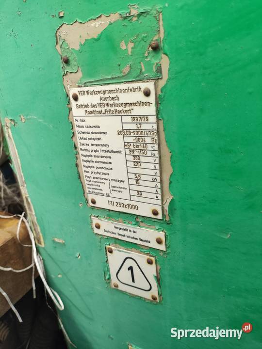 Frezarka marki WMW Heckert FU 250x1000 Rzeszów