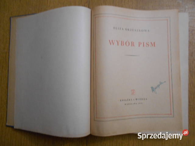 Eliza Orzeszkowa Wybór pism 1952 Parczew