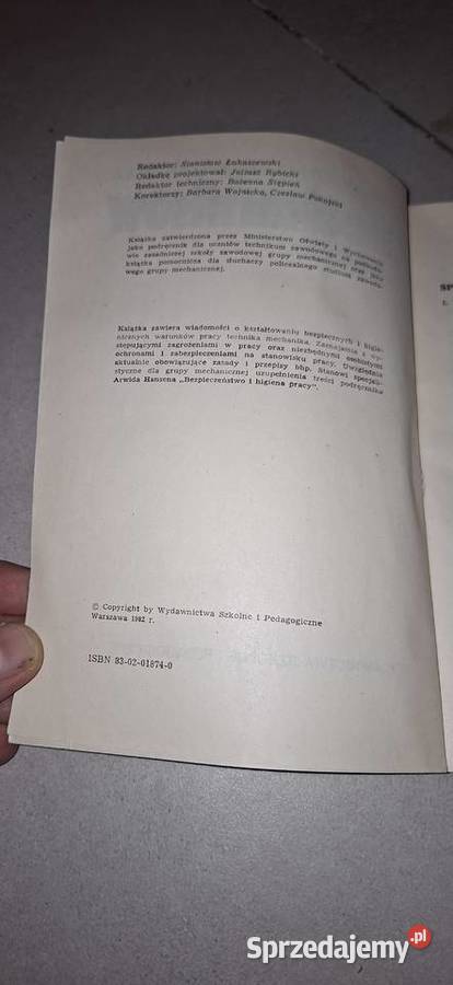 Bezpieczeństwo pracy mechaników unikat 1983 wielkopolskie Łęczyca
