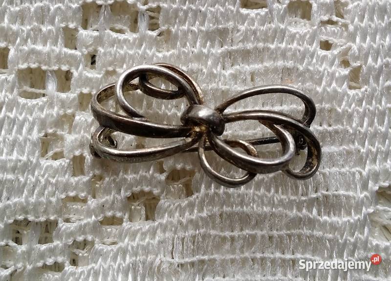 Stara angielska broszka plecionka Ochojno