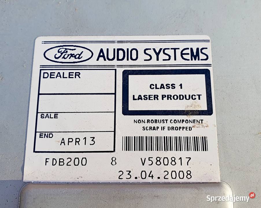 Ford Fiesta MK6 Focus MK2 Radio CD 6S6118C815AJ Radom sprzedam