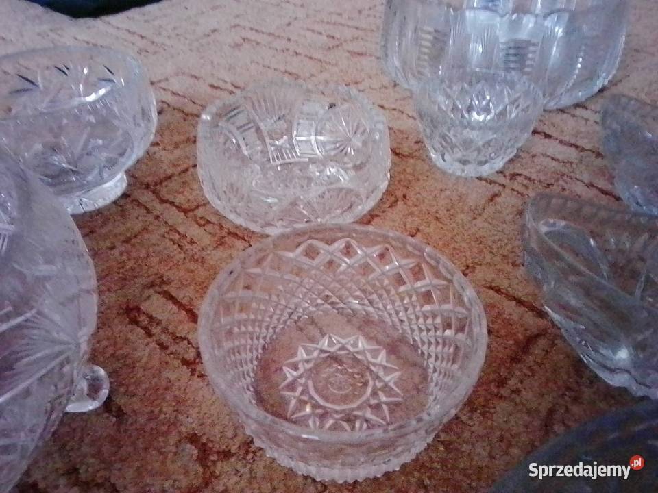 Kolekcja kryształów PRL Zestaw salaterek Porcelana i szkło pomorskie