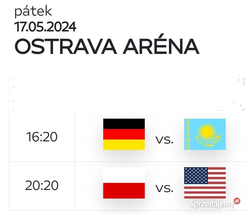 POL-USA+GER-KAZ.Bilety na Mistrzostwa Świata w Hokeju na lod