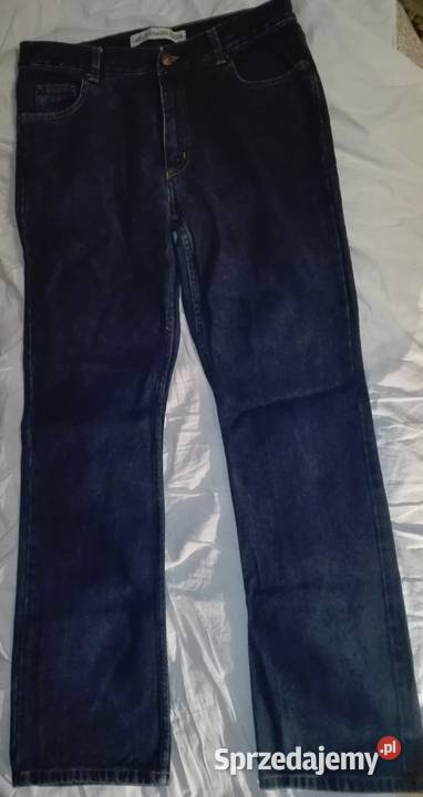 Jeansy długie ciemno granatowe 40 42 L XL Nowe Warszawa