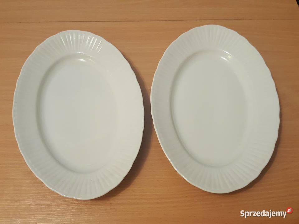 PÓŁMISEK owalny duży biały porcelana Włocławek z Złotniki