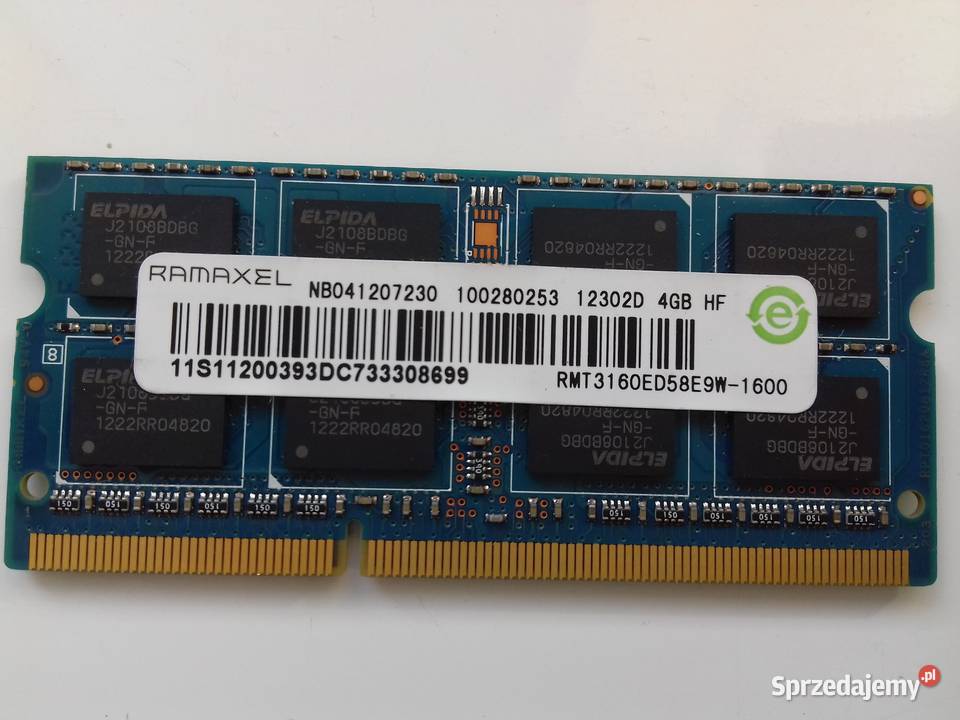 Ramaxel DDR3 4GB PC312800 SODIMM 15V 1600MHz kujawsko-pomorskie Bydgoszcz