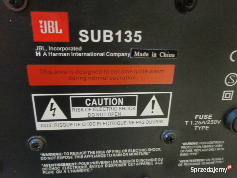 Subwoofer aktywny JBL SUB135 Lubin