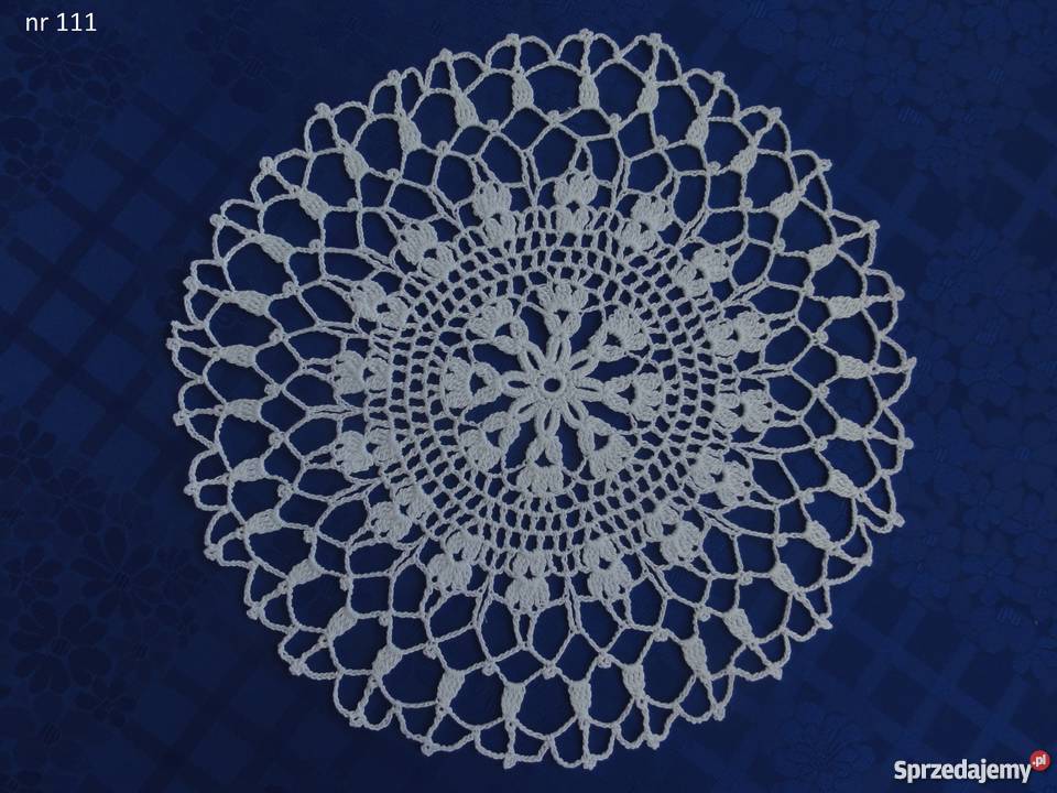 Serwetki różne robione szydełkiem na szydełku biały Lublin