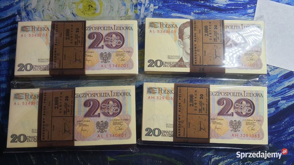 PACZKI 100 x 20 złotych 1982 UNC