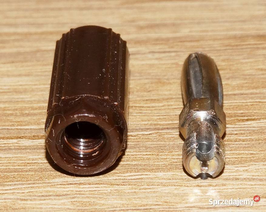 Wtyki bananowe 4 mm sprężyste skręcane brązowe Gliwice