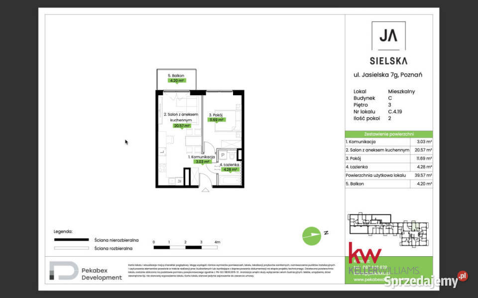 sprzedaży mieszkania 3957m2 Poznań