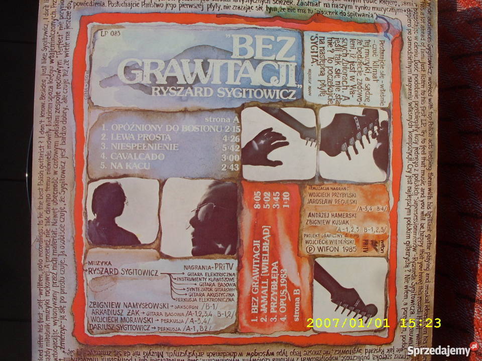 Rock LP RYSZARD SYGITOWICZBEZ GRAWITACJI Wołów