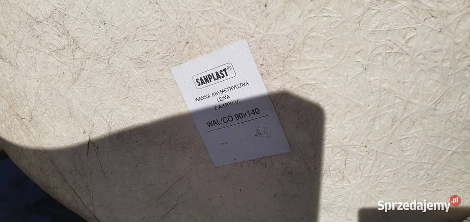 Wanna narożna firmy Sanplast 90x140 z Syfonem Turek