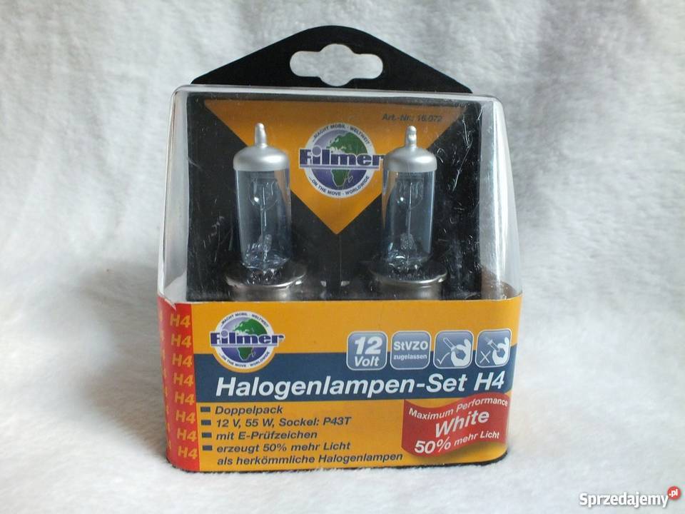 Komplet Lamp Halogen Lamp Set H4 Filmer 12V 55W lubuskie Żary