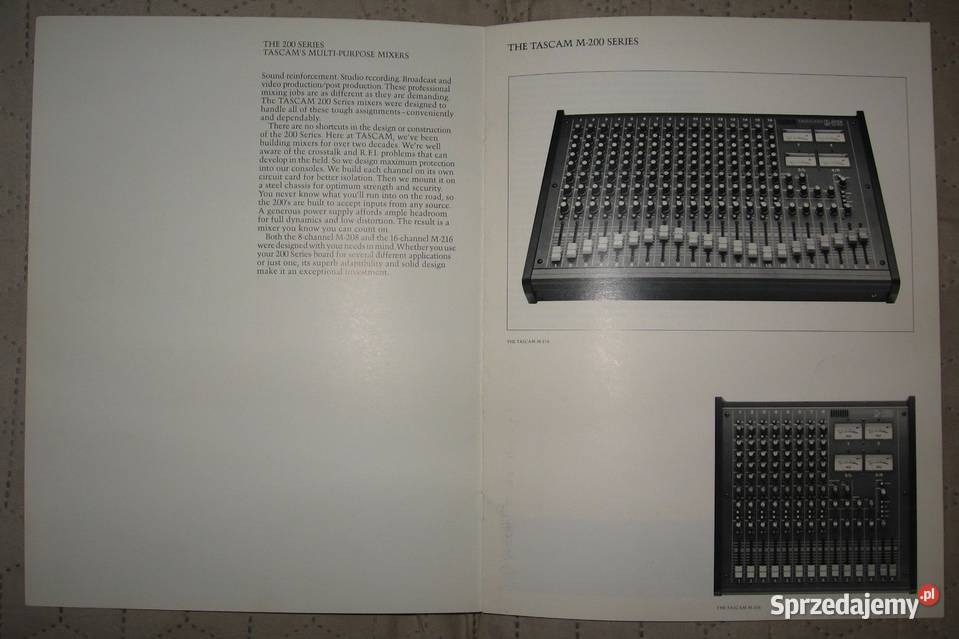 TASCAM magnetofony miksery rejestratory katalogi