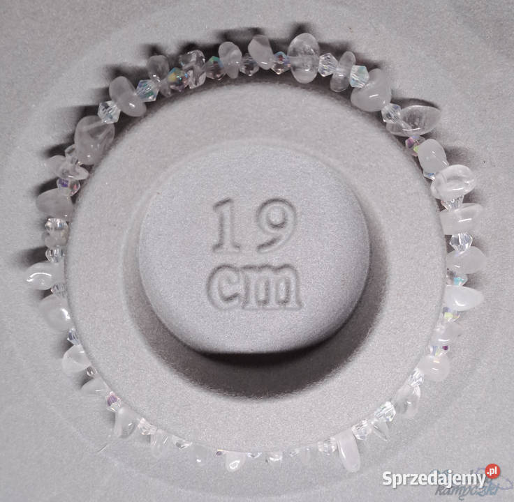 Bransoletka kryształ górski koraliki holo Warszawa
