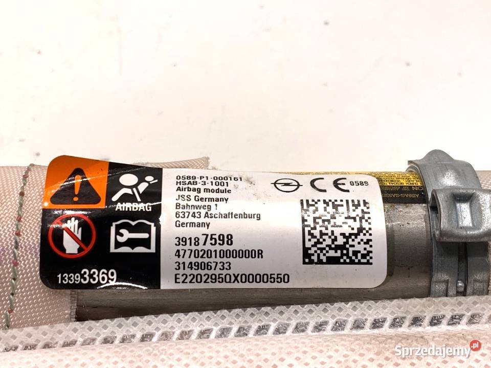 KURTYNA POWIETRZNA PRAWY OPEL ASTRA K 39187598