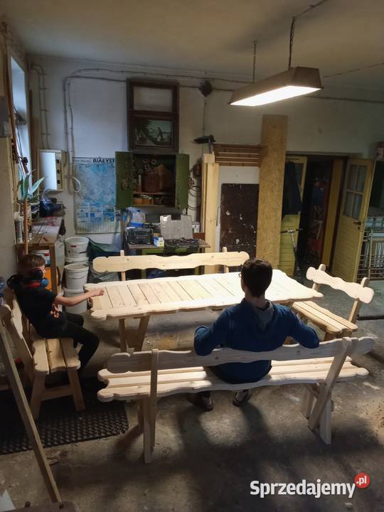 stół komplet ogrodowy ławy wypoczynkowy