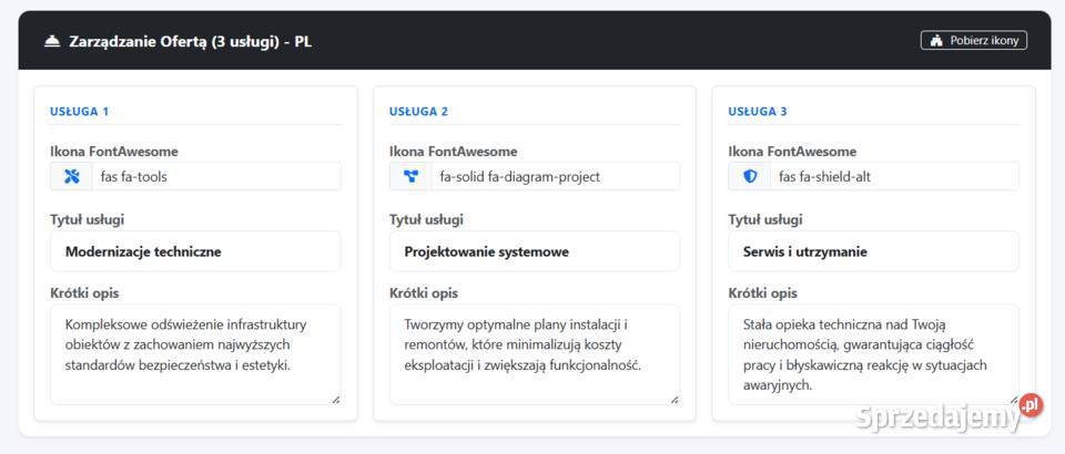 Szybki CMS Landing Page SEO Zero baz danych Tworzenie stron internetowych