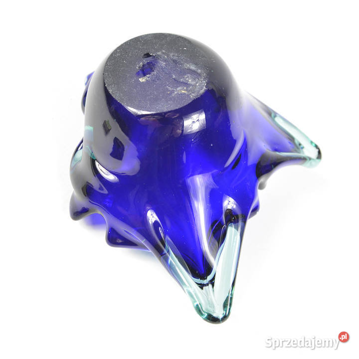 Kobaltowa popielnica Murano Włochy lata 70 Porcelana i szkło Warszawa